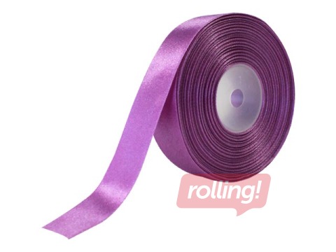 Gift ribbon 25 mm/ 25 m, single-sided satin, purple