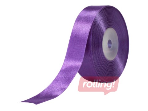 Gift ribbon 25 mm/ 25 m, satin, purple