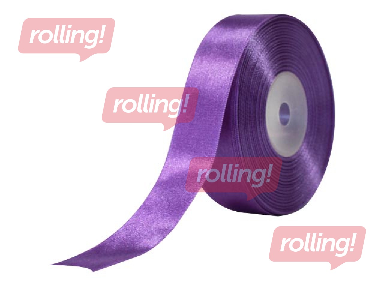 Gift ribbon 25 mm/ 25 m, satin, purple