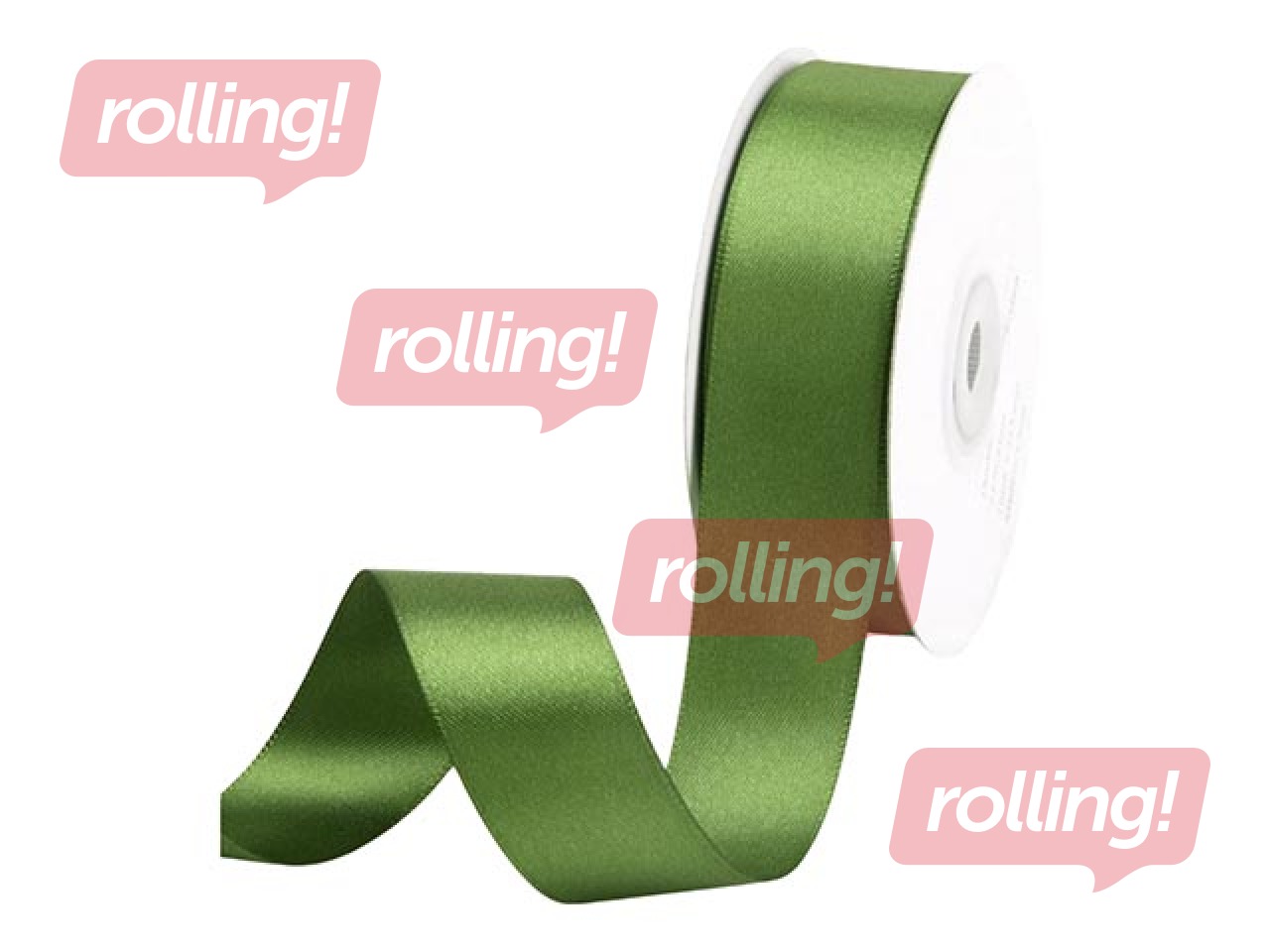 KInkepael 25 mm/ 25 m, satiin, oliiviroheline