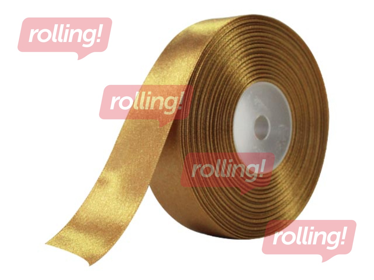 Kinkepael 25 mm/ 25 m, satiin, kuldne, tume