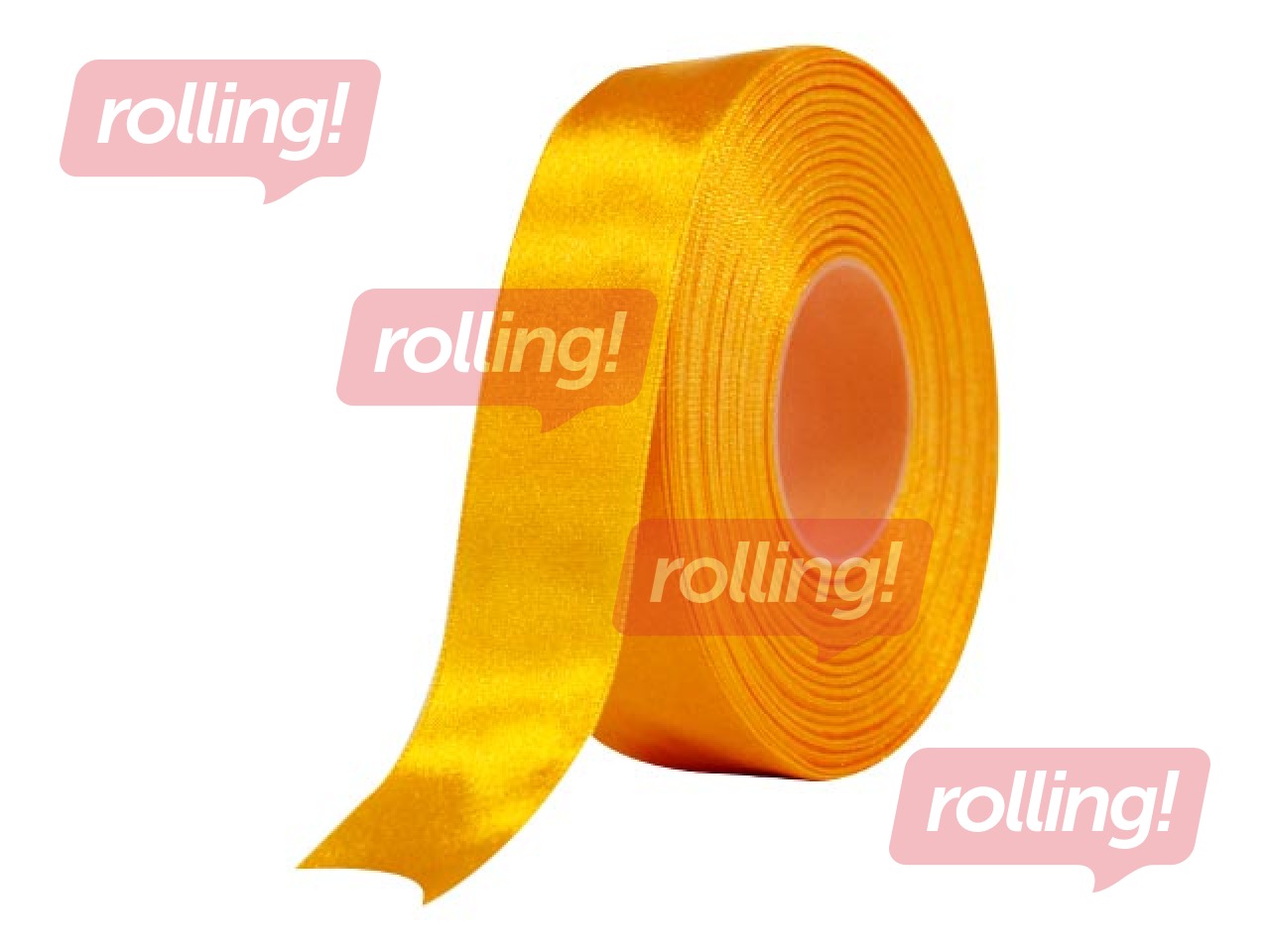 Kinkepael 25 mm/ 25 m, satiin, heleoranž