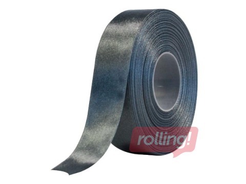 Gift ribbon 25 mm/ 25 m, satin, dark grey