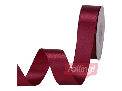 Gift ribbon  mm/ 25 m, satin, WineRed
