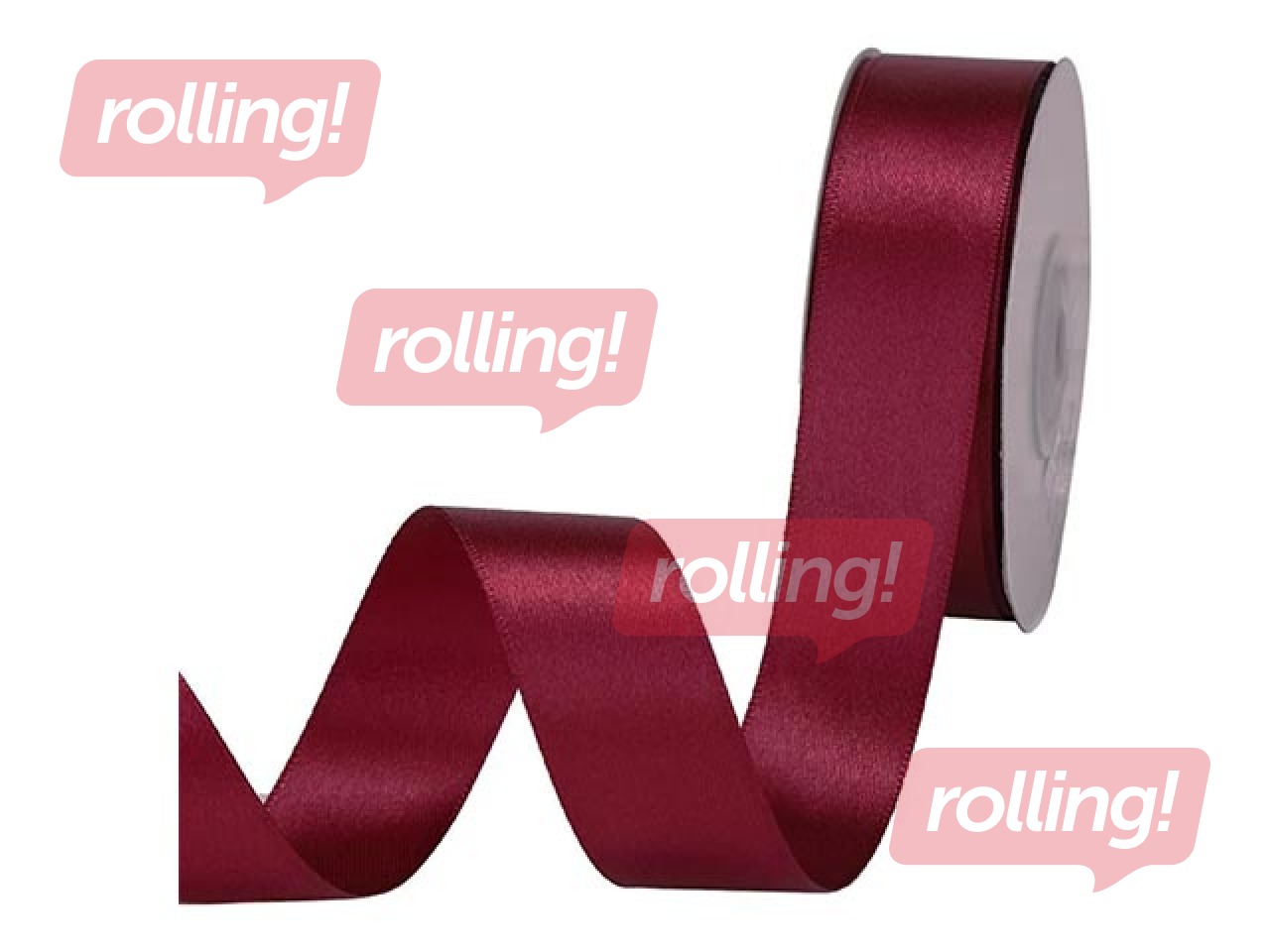 Gift ribbon  mm/ 25 m, satin, WineRed