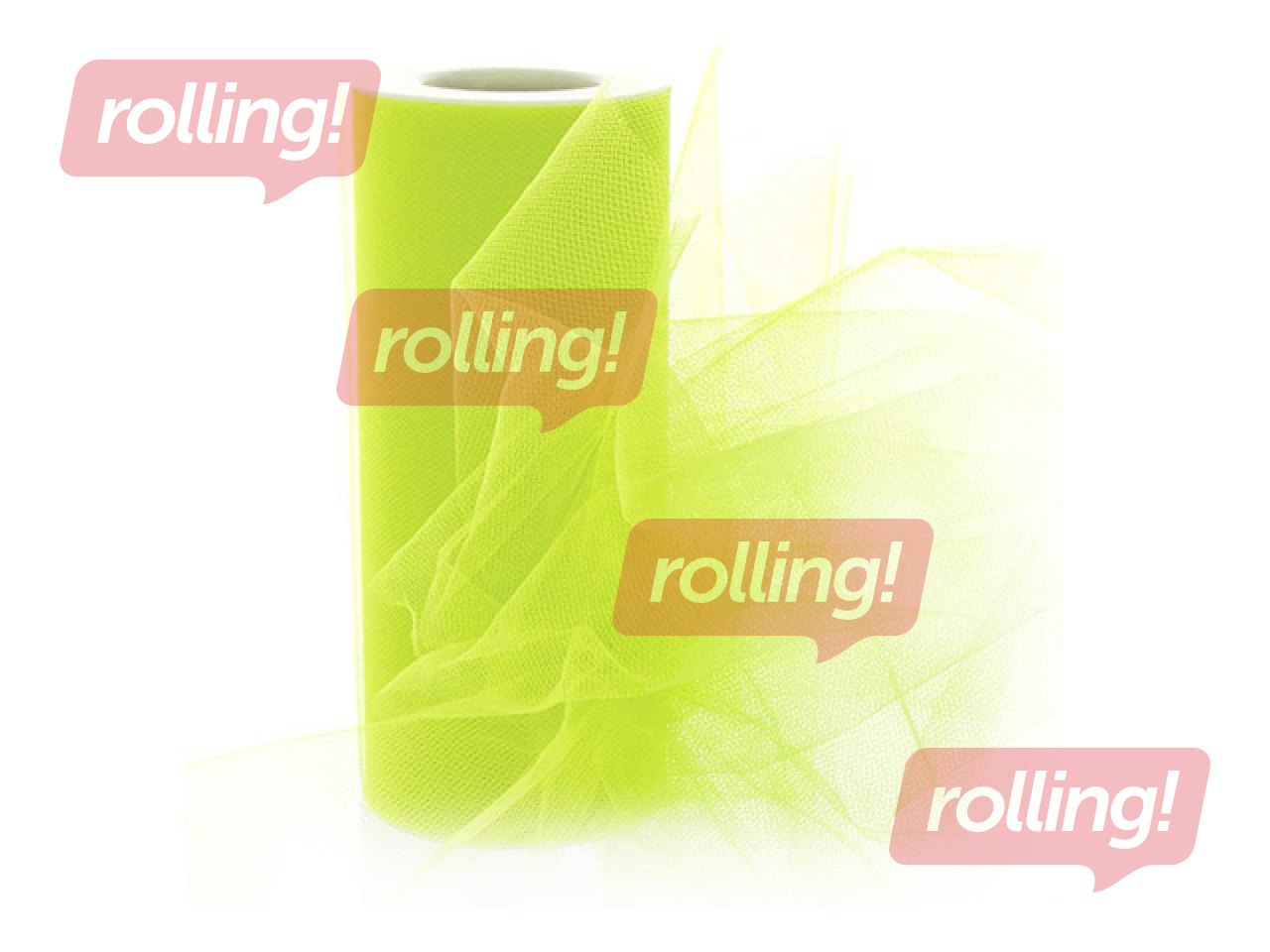 Kingituste pakkimiseks mõeldud tüll rullides, heleroheline, 15cm x 9m