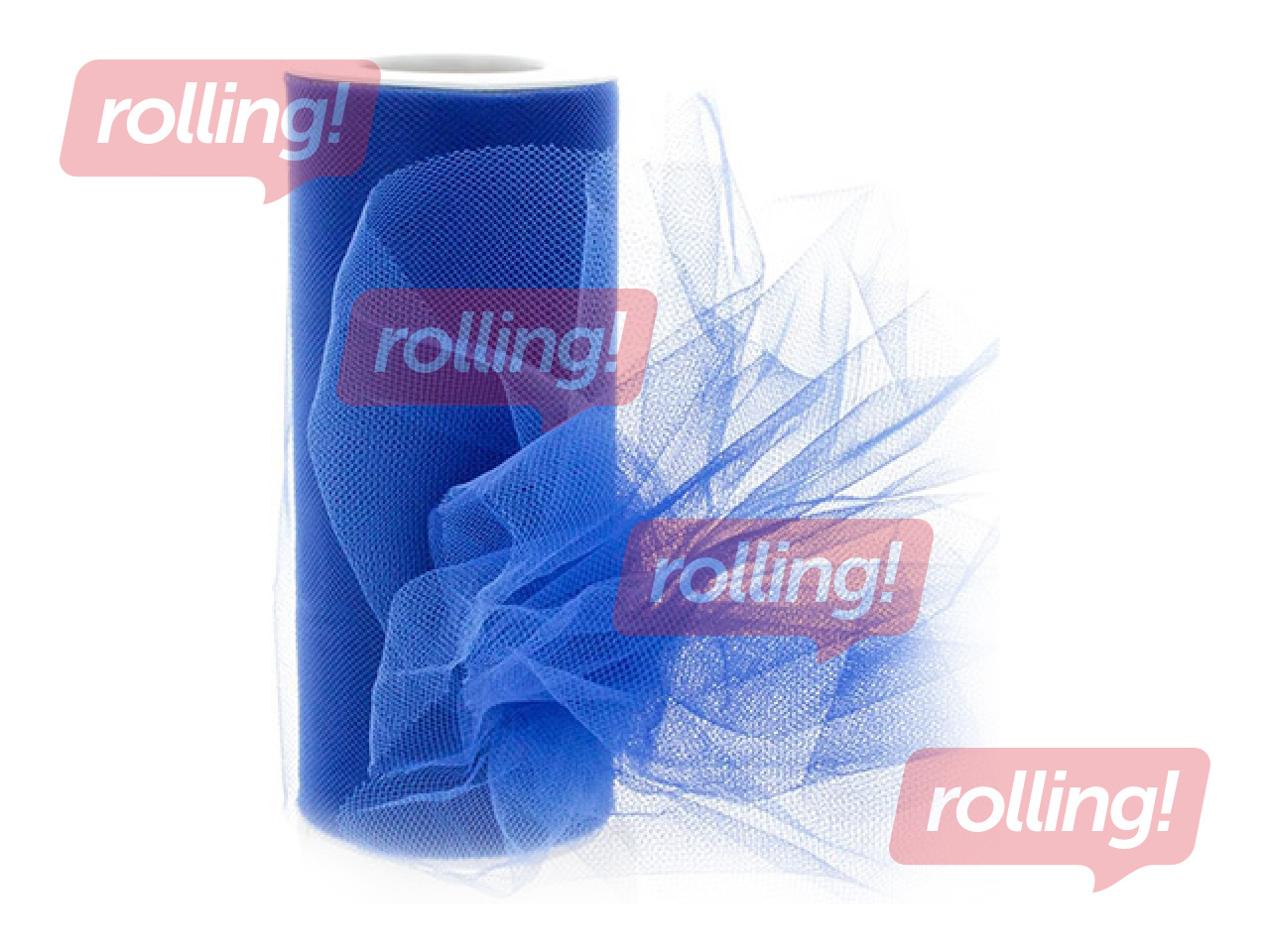 Gift wrapping tulle in rolls, blue, 15cm x 9m