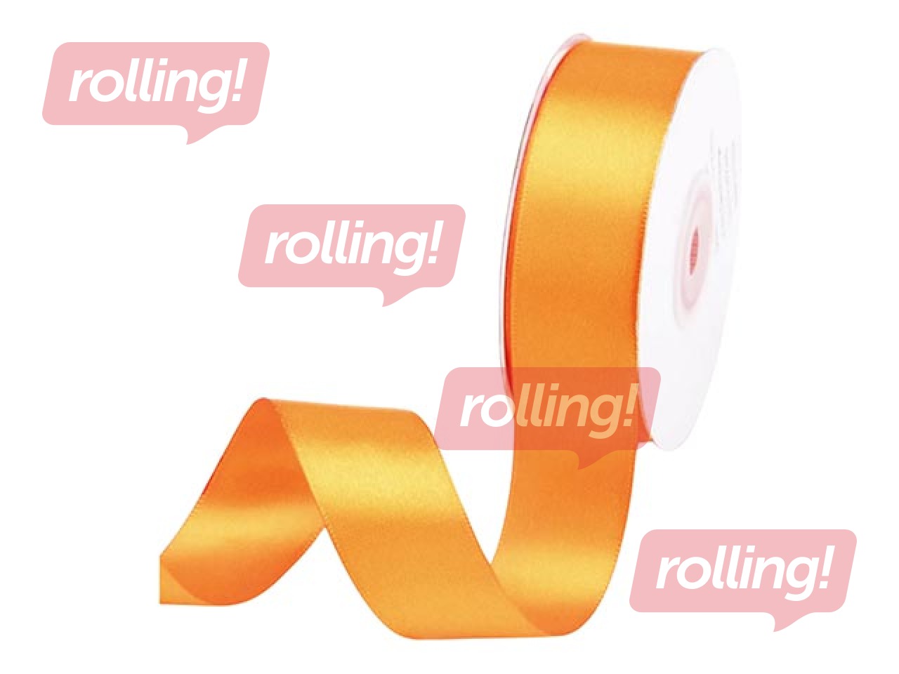 Лента для упаковки подарков 25 мм/ 25 м, сатиновая, Egg Yellow