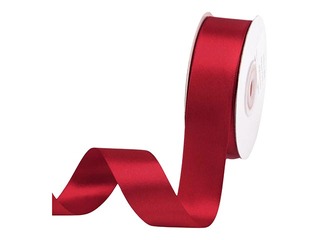 Gift ribbon 25 mm/ 25 m, satin, LightBurgundy