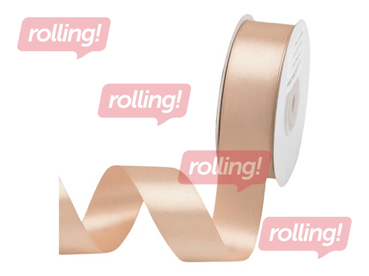 Kinkepael 25 mm/ 25 m, satiin, Taupe