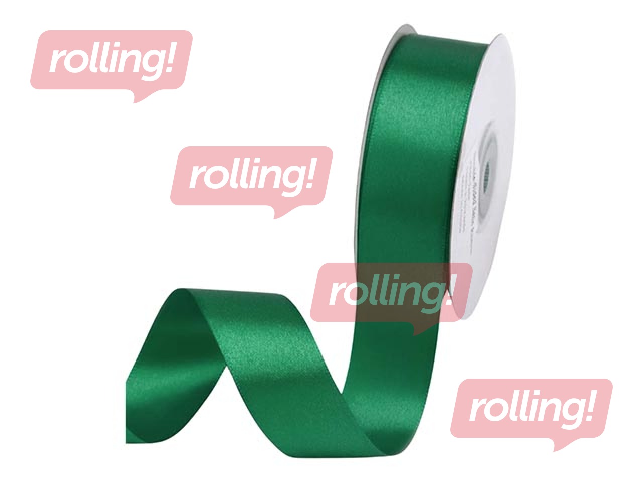 Kinkepael 25 mm/ 25 m, satiin, Needlegreen