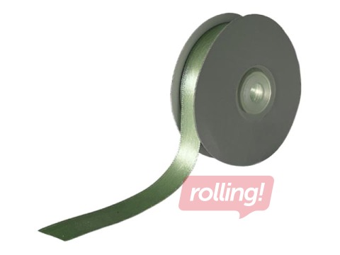 Gift ribbon 12 mm/ 25 m, satin, Taupegreen