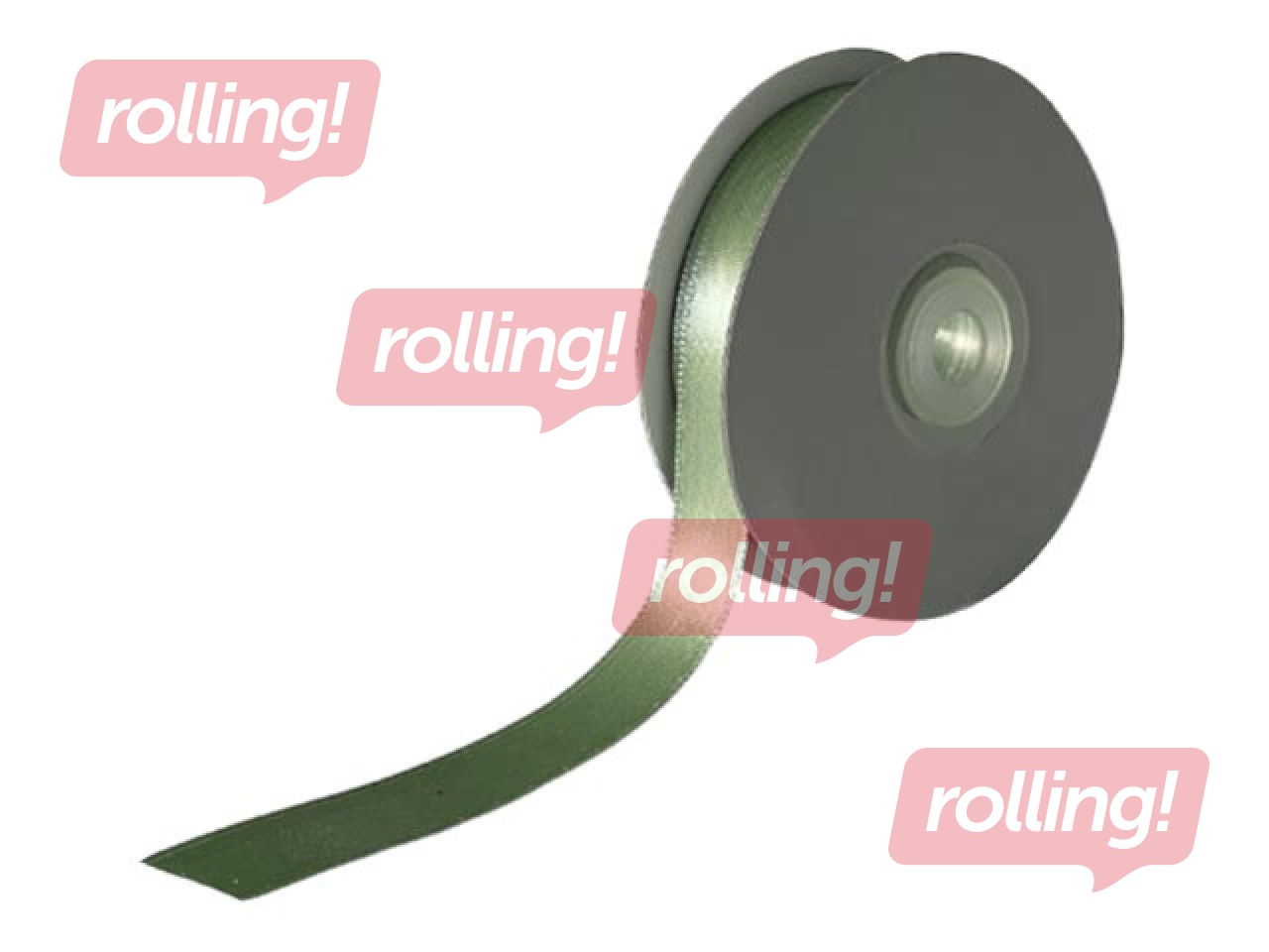 Gift ribbon 12 mm/ 25 m, satin, Taupegreen