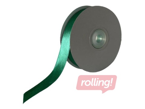 Gift ribbon 12 mm/ 25 m, satin, Green