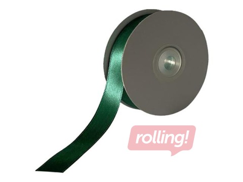 Dāvanu saiņošanas lente 12 mm/ 25 m, satīna, Needlegreen