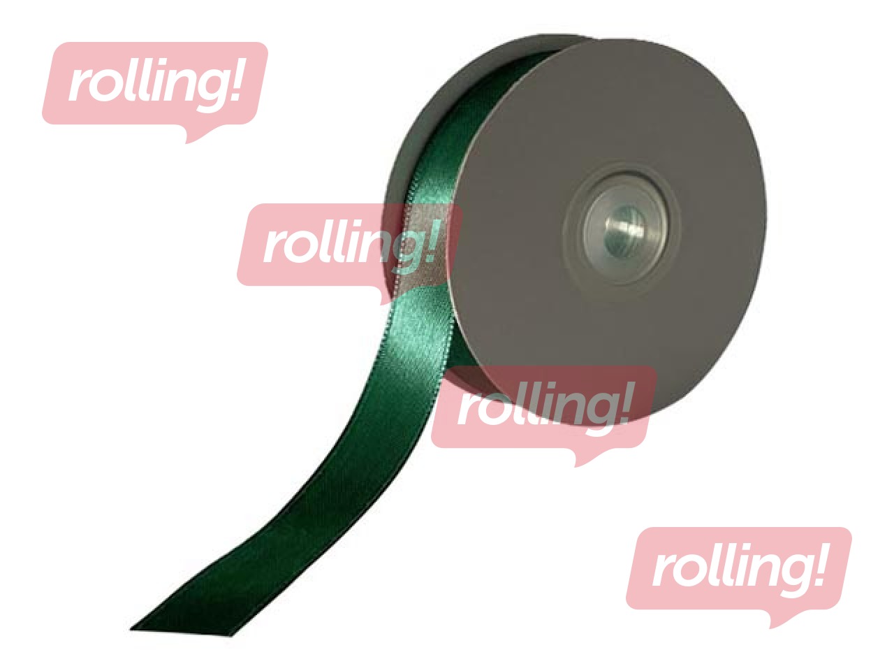 Dāvanu saiņošanas lente 12 mm/ 25 m, satīna, Needlegreen
