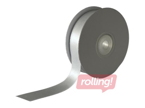 Kinkepael 12 mm/ 25 m, satiin, Lightgrey