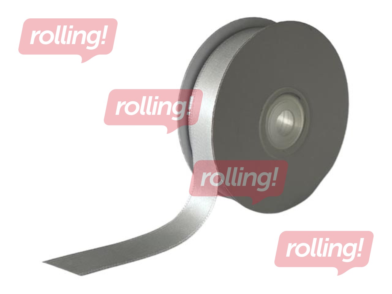 Kinkepael 12 mm/ 25 m, satiin, Lightgrey
