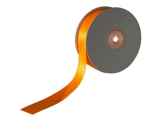 Лента для упаковки подарков 12 мм/ 25 м, сатиновая, Orange