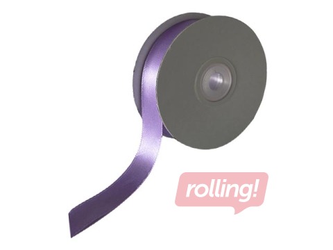 Gift ribbon 12 mm/ 25 m, satin, Heather