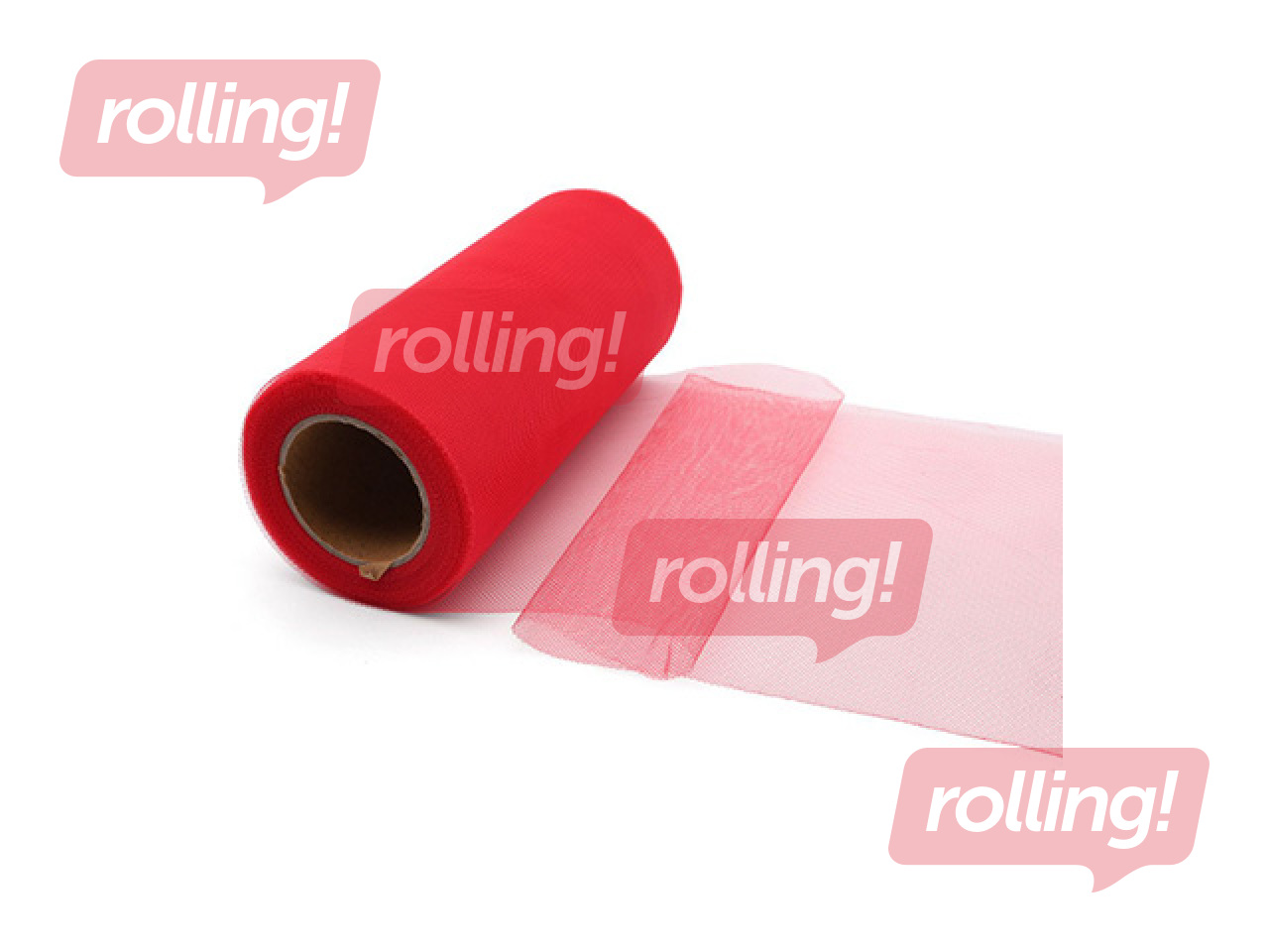 Подарочная упаковочная сетка в рулонах, красная, 15cм x 9м