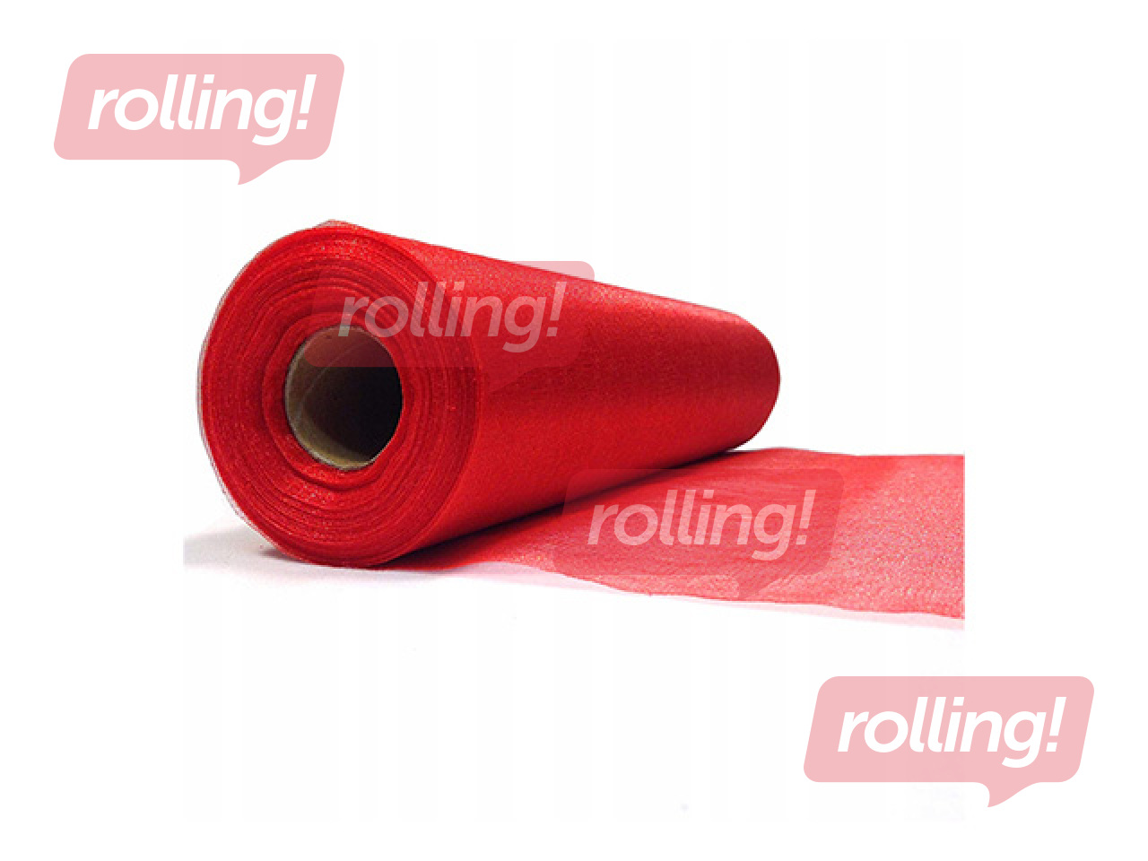 Подарочная упаковочная сетка в рулонах, красная, 15cм x 9м