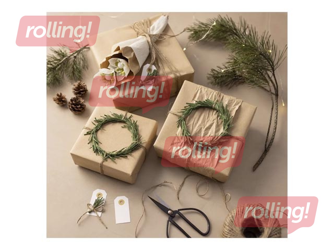 Wrapping paper, brown, 50x500cm