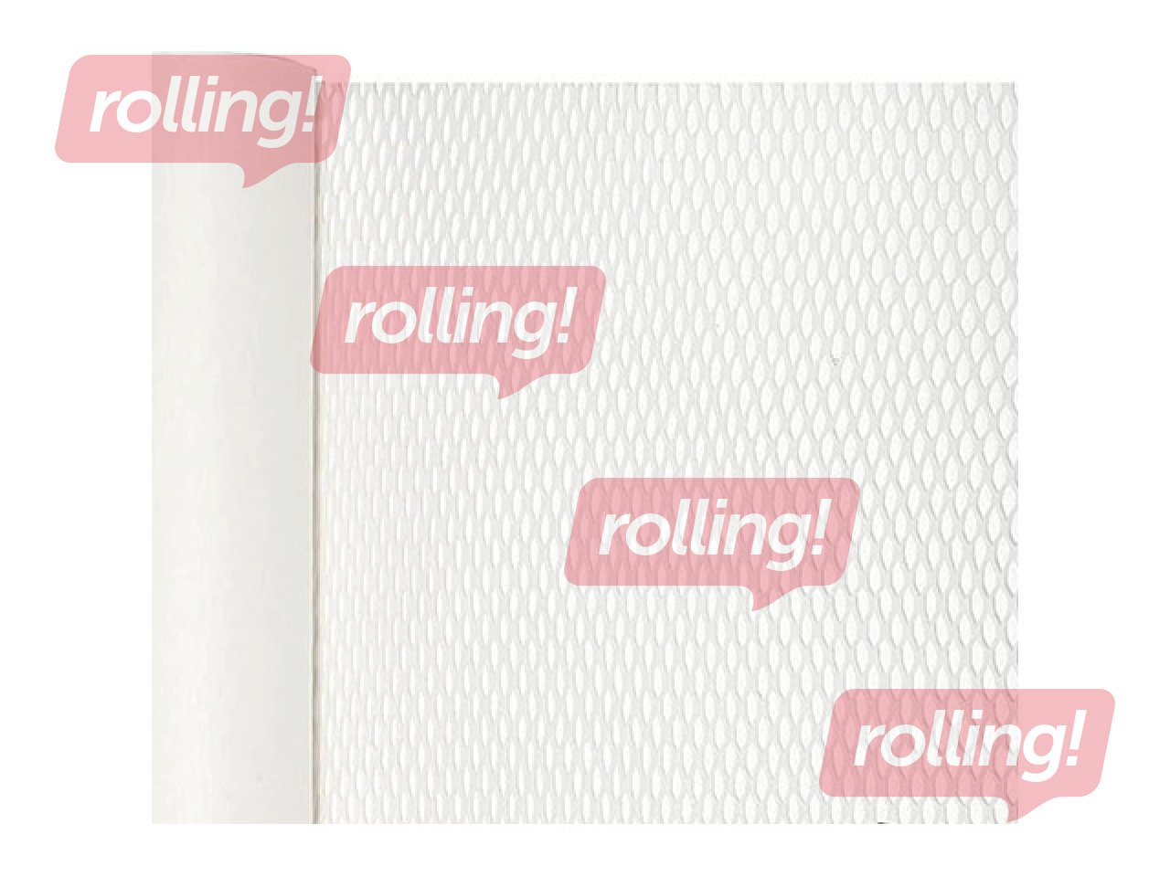 Kärgstruktuuriga pakkepaber, valge, 50cm x 5m, 80g/m²