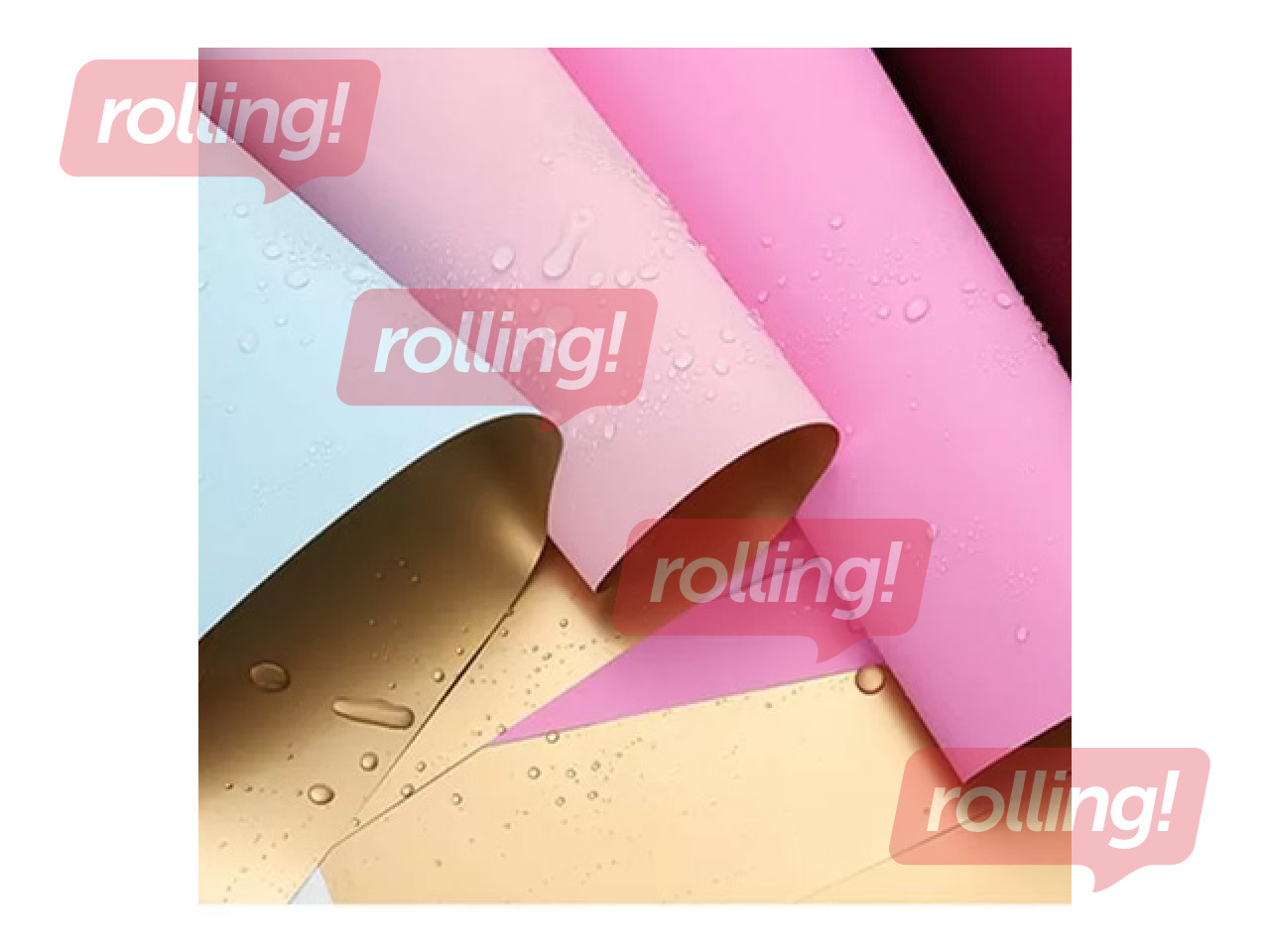 Dāvanu papīrs, divpusīgs, 58x58cm, 20 loksnes, sarkans/zelta