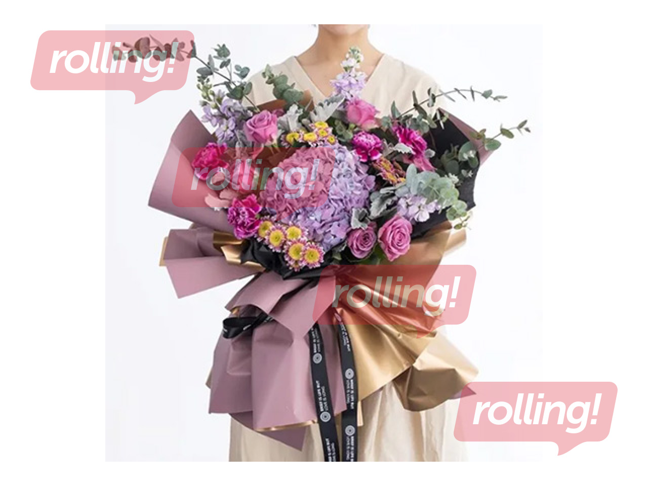 Kingituste pakkepaber, kahepoolne, 58x58cm, 20 lehte, punane/kuldne