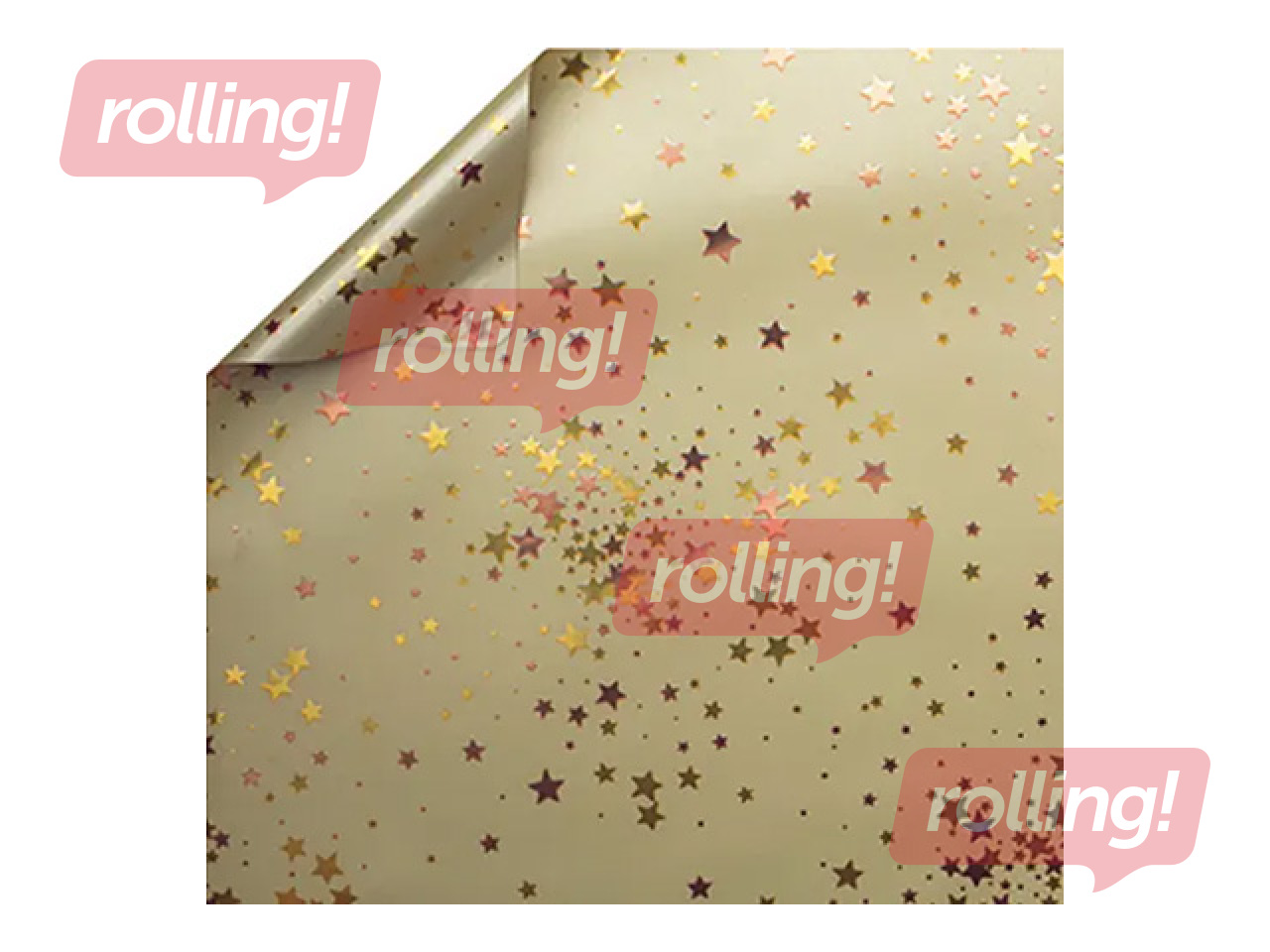 Dāvanu papīrs, 70x100cm, 5 loksnes, zelta