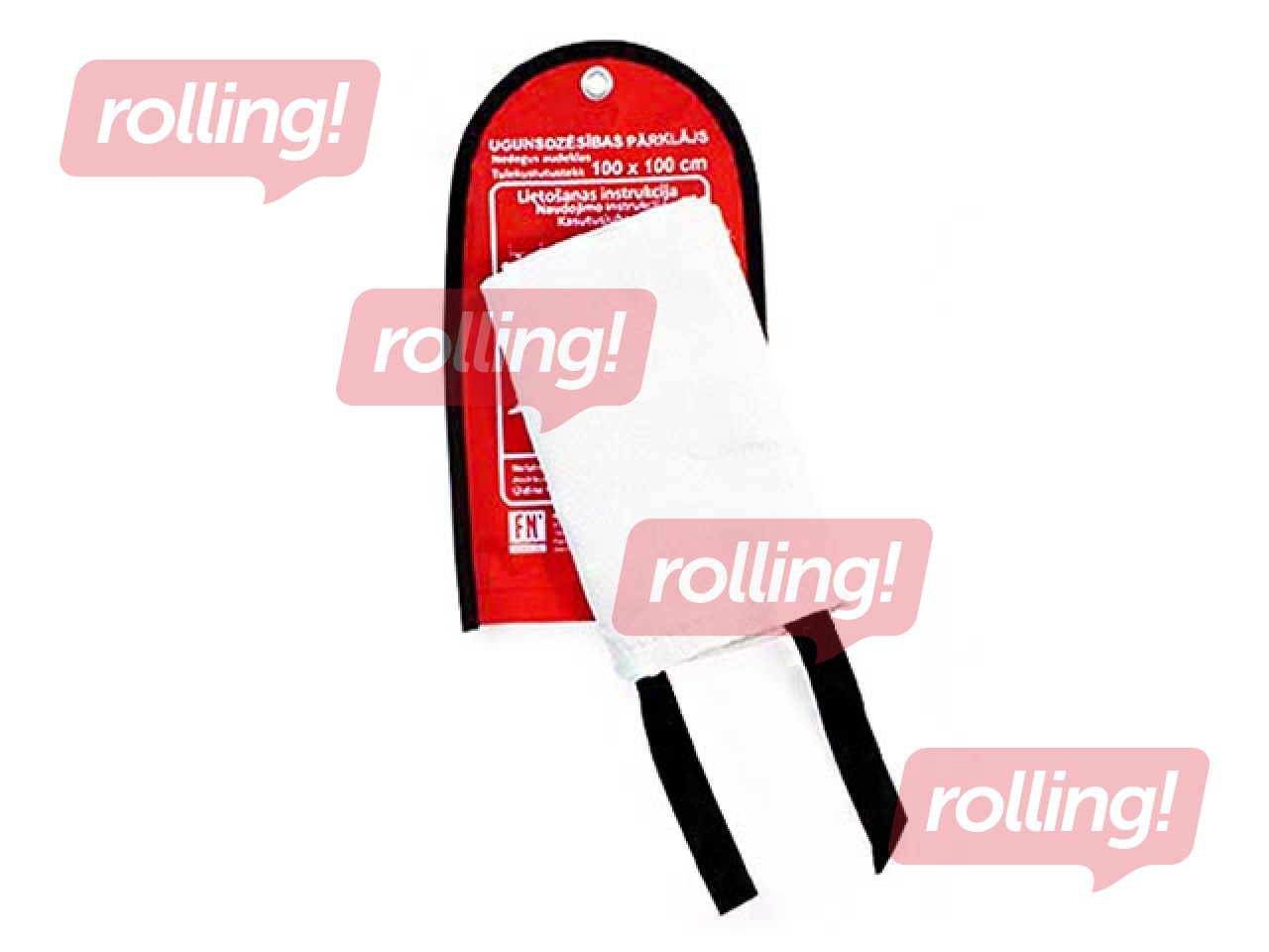 Ugunsdzēsības pārklājs somā, 100 x 100 cm