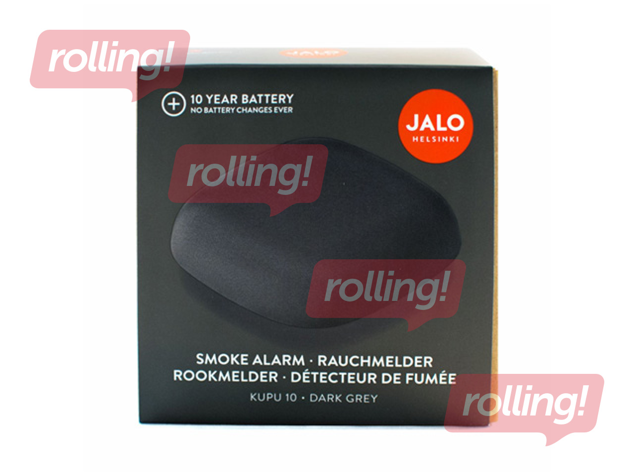 Kohalik suitsuandur Kupu 10 sisseehitatud liitiumakuga, tumehall