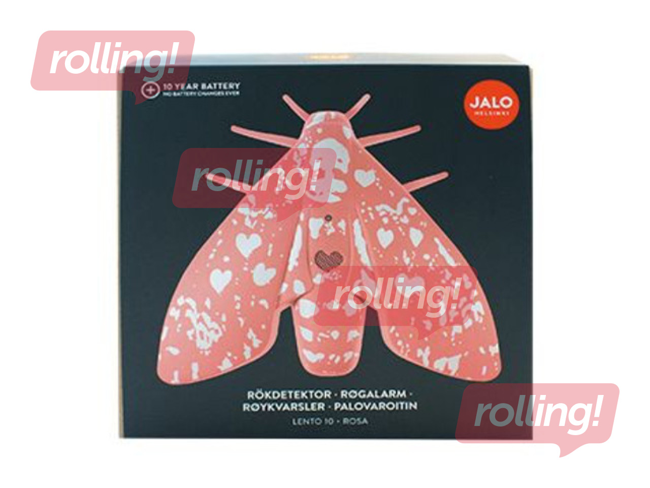 Kohalik suitsuandur Lento 10 sisseehitatud liitiumakuga, roosa