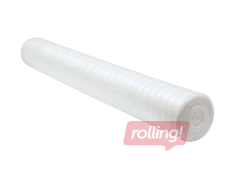 Valge PE-vahust pehmendusmaterjal, 120 cm lai, 10 m/ rull