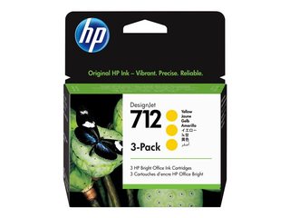 Tintes kasete HP 712, dzeltena, 3 x 29ml
