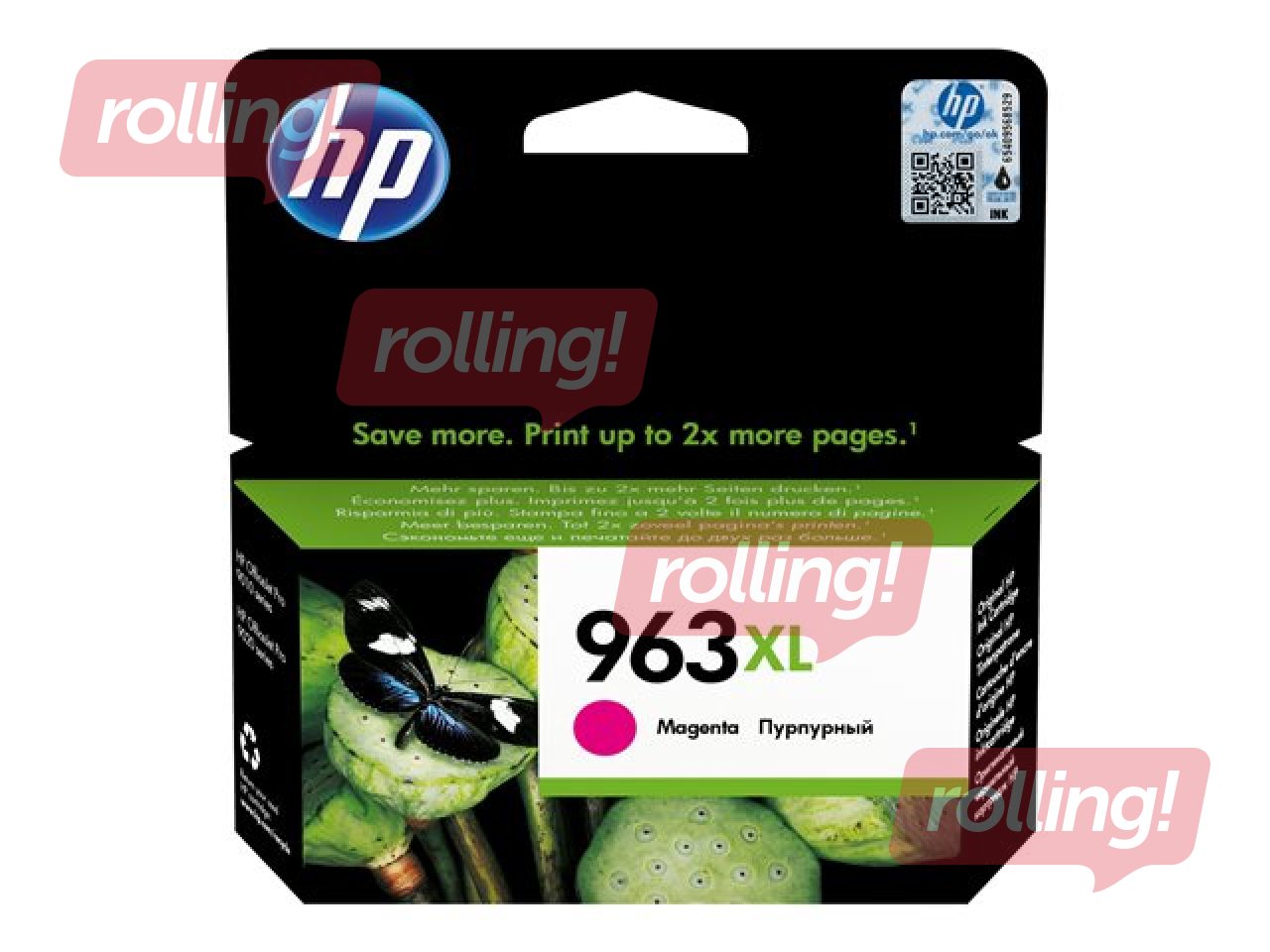 Tintes kasete HP 963XL, fuksīna sarkana (1600 lpp)