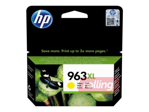 Tintes kasete HP 963XL, dzeltena (1600 lpp)
