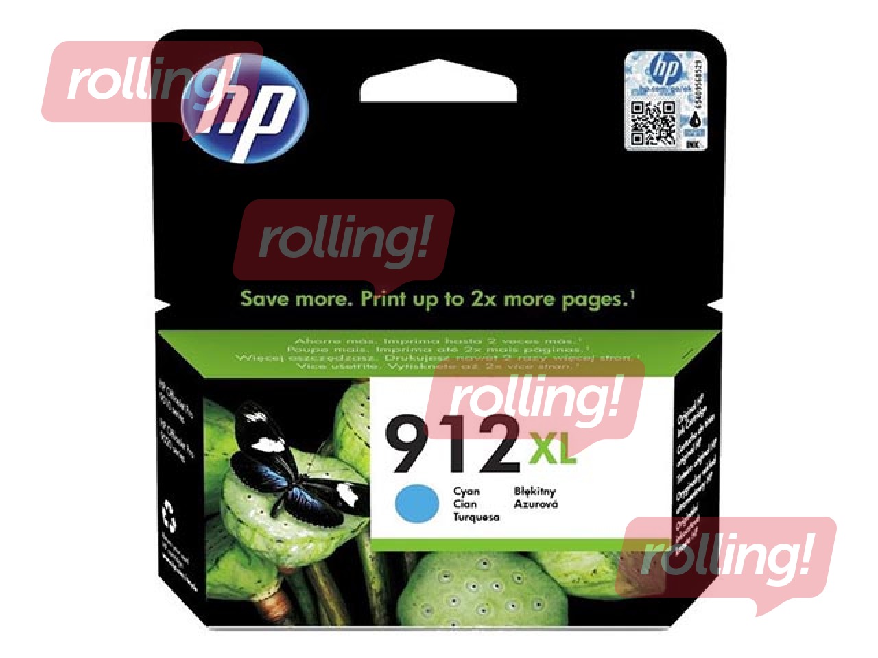 Tintes kasete HP 912XL, ciānzila, 9.9ml (825 lpp)