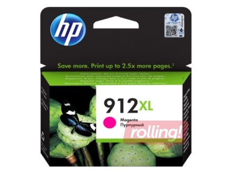 Tintes kasete HP 912XL, fuksīna sarkana, 9.9ml (825 lpp)