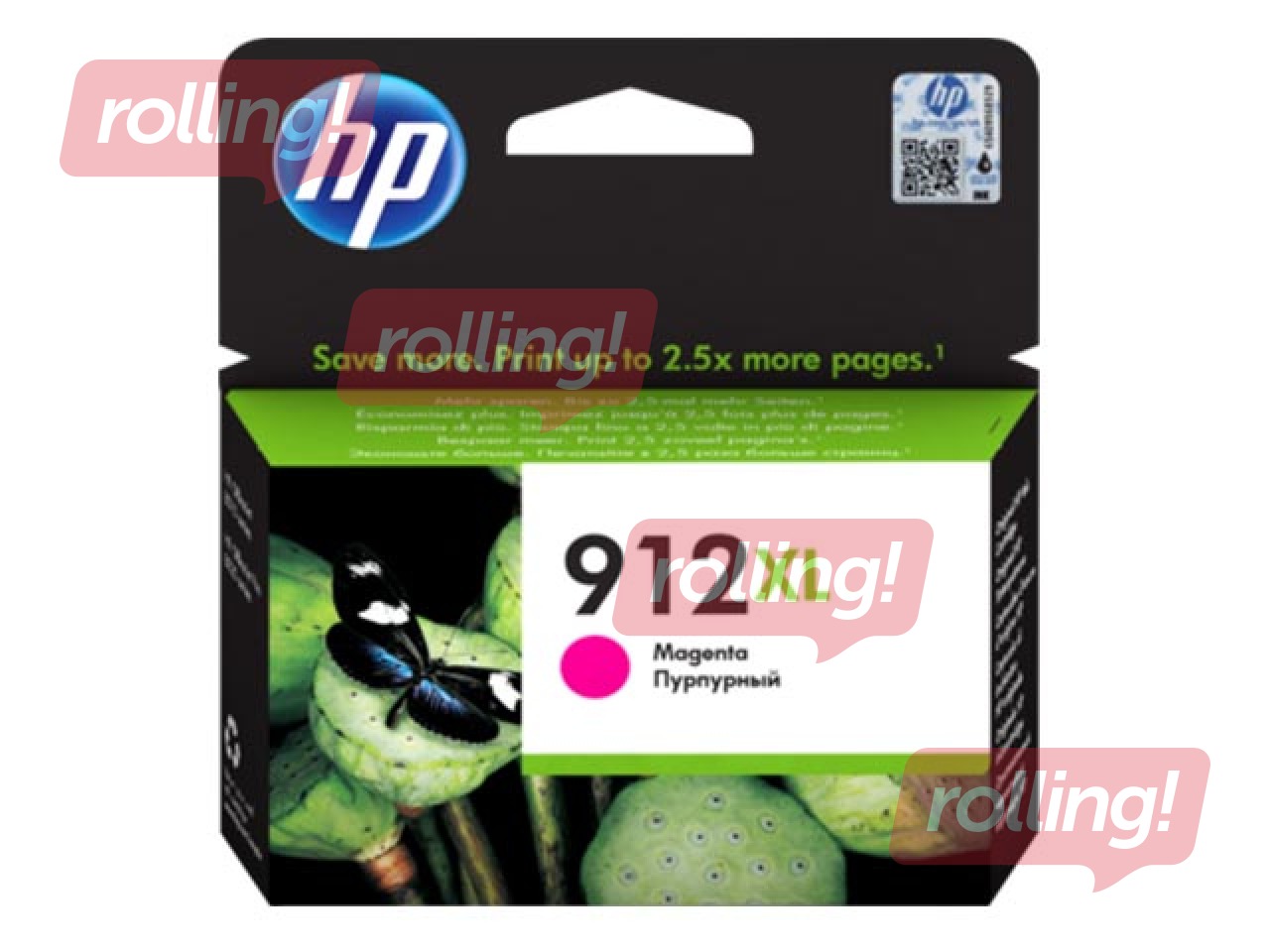 Tintes kasete HP 912XL, fuksīna sarkana, 9.9ml (825 lpp)