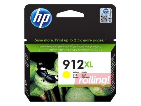 Tintes kasete HP 912XL, dzeltena, 9.9ml (825 lpp)