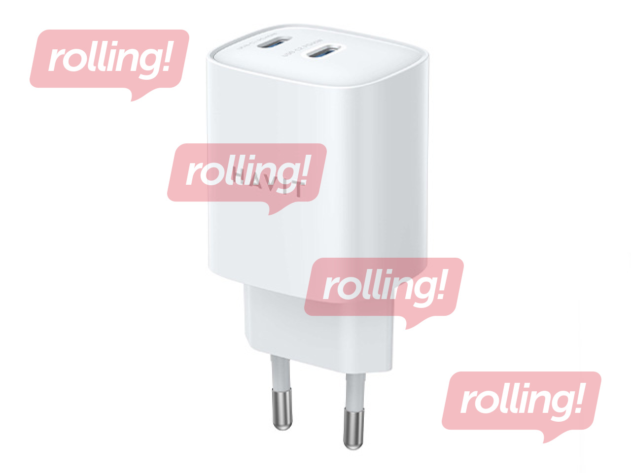 Laadija Havit UC45 2x Type-C, 45 W, valge