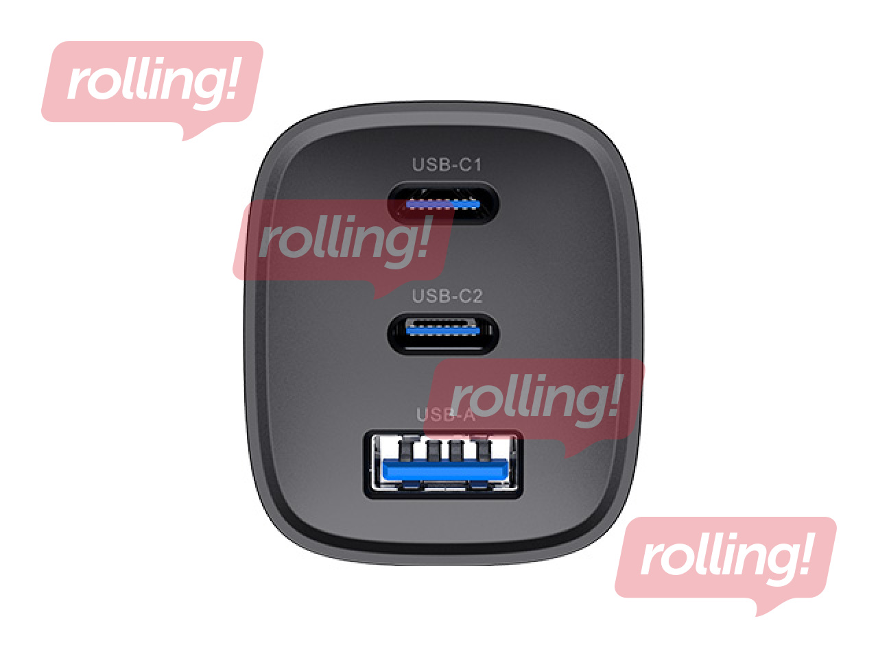 Laadija Havit UC20 USB + 2x Type-C, 67 W, must