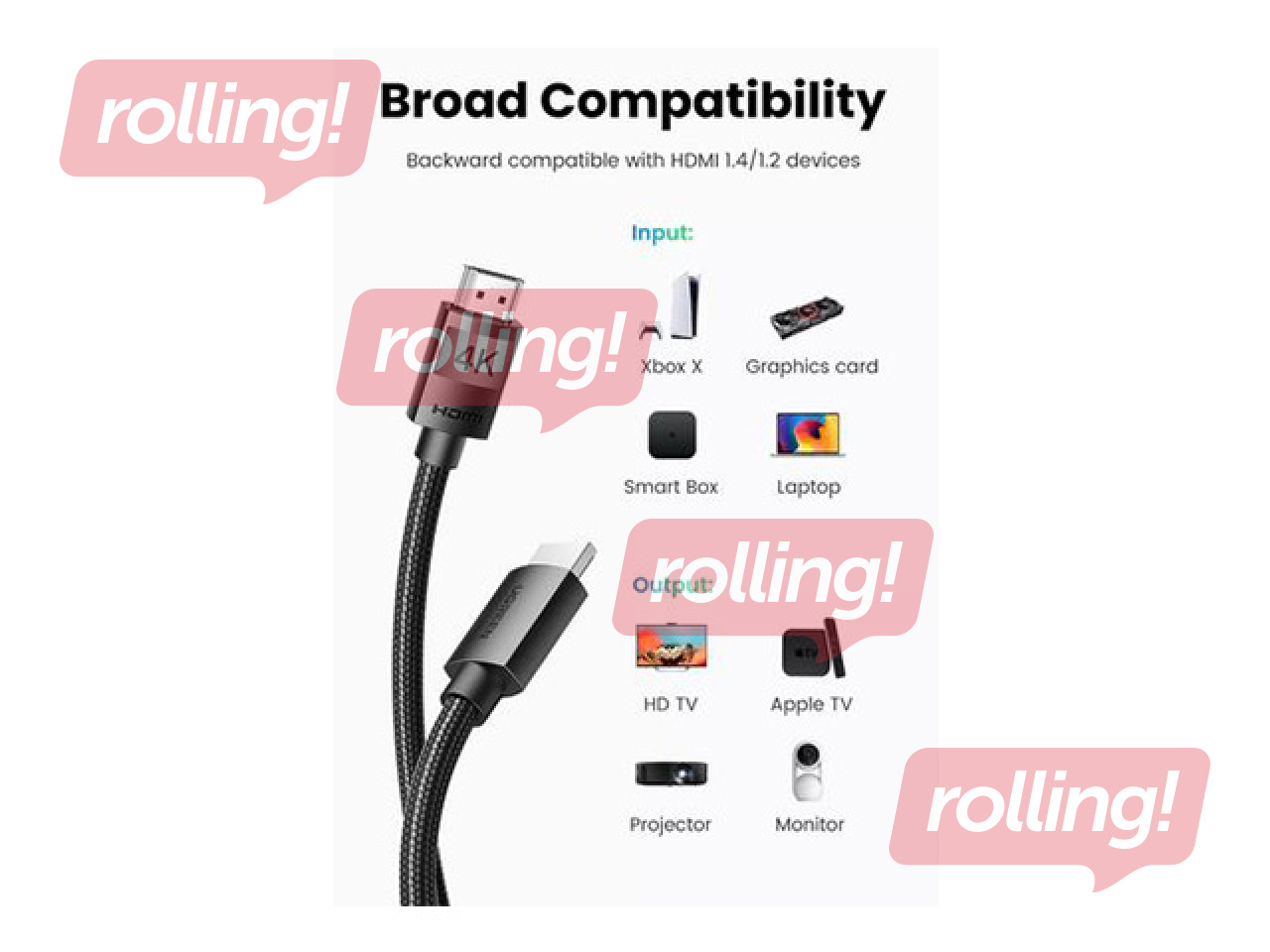 HDMI-HDMI kaabel, must, pikkus 2m (HDMI 2.0, 4K@60Hz)
