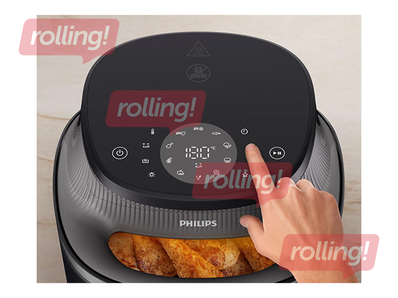 Hot air fryer Philips 1400W, 4.2l, black