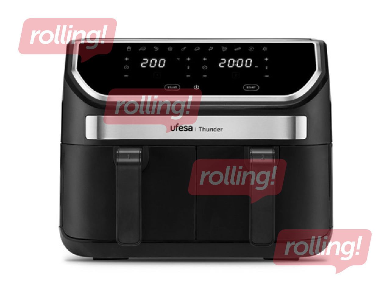 Hot air fryer Thunder 9l, 1700w, black