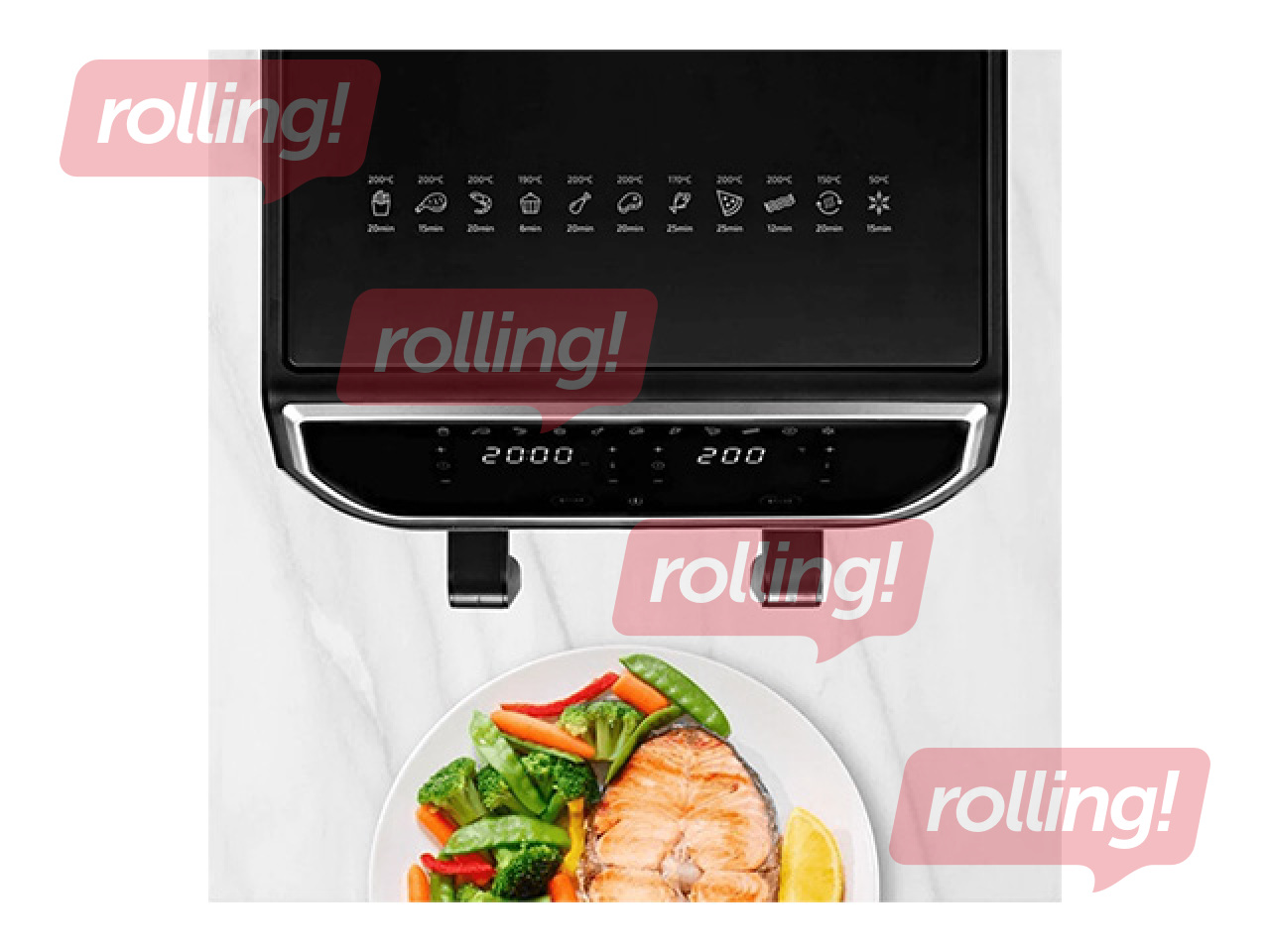 Karstā gaisa friteris Thunder 9l, 1700W, melns