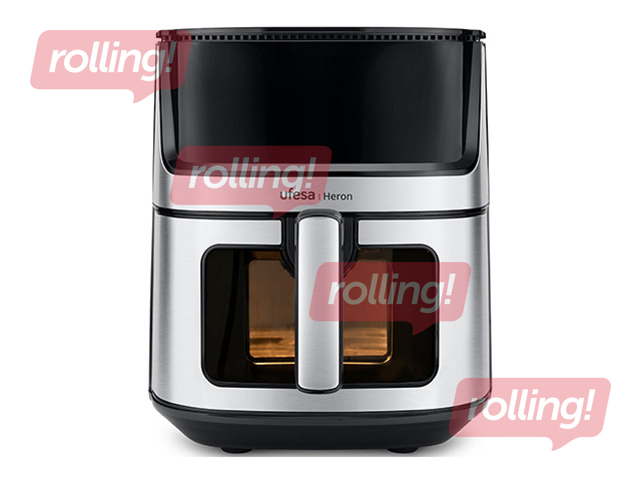Karstā gaisa friteris Ufesa 1500W, 8l, melns ar sudraba elementiem