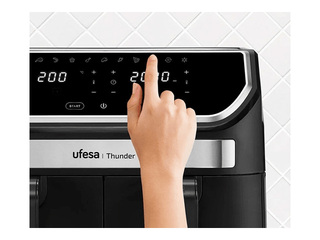 Karstā gaisa friteris Thunder 1700W, 9l, melns ar sudraba elementiem